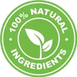 100% natural ingredients roundel